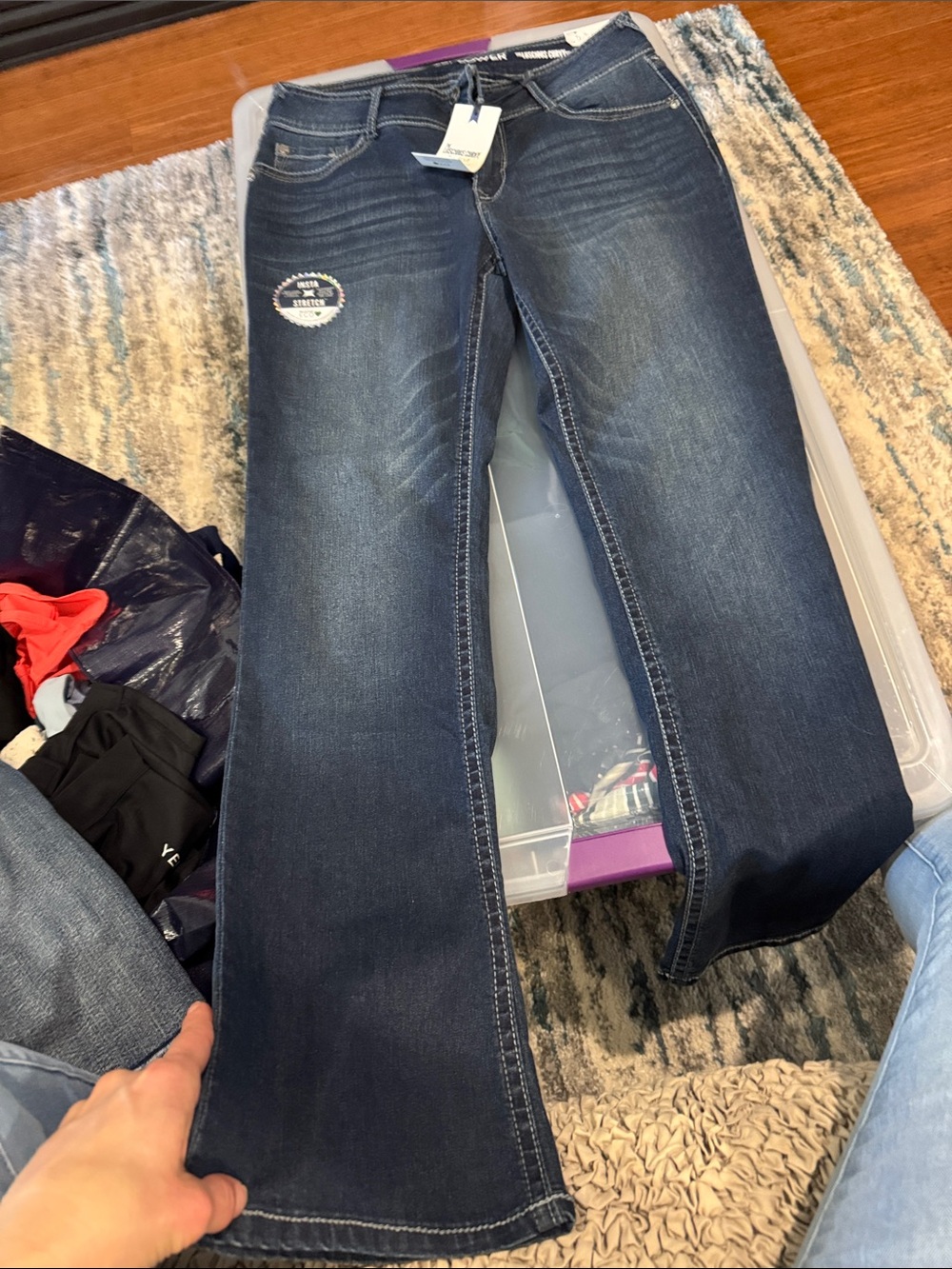 Wallflower Dark Wash Flare Jeans